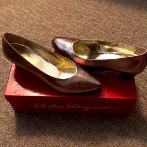 Women’s Metallic Salvatore Ferragamo Heels